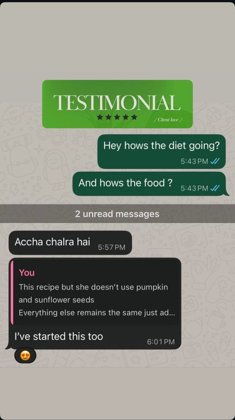 500Kcal.fit customer testimonial screenshot