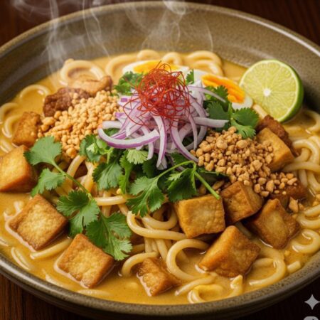 Burmese Khow Suey Noodle Bowl (Muscle Gain)