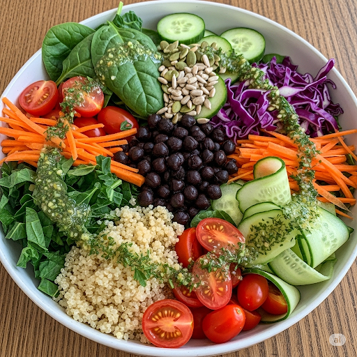 Quinoa Black Chana Salad (Weight Loss)