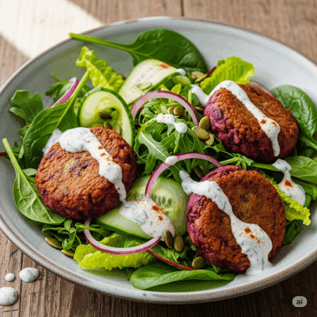 Beetroot Tikki Salad (Weight Loss)