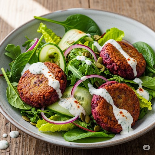 Beetroot Tikki Salad (Weight Loss)