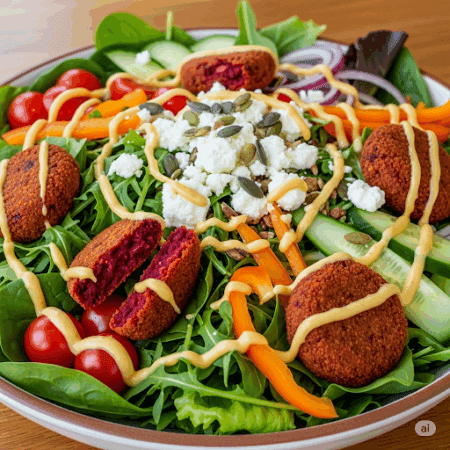 Beetroot Tikki Salad (Muscle Gain)