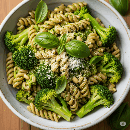 Basil Broccoli Pasta (Weight Loss)