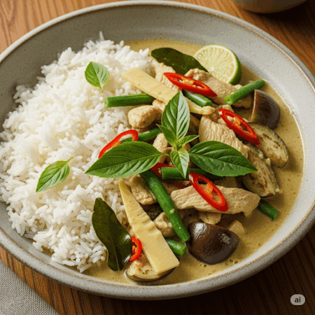 Thai Green Curry Rice Bowl (Weight Loss)